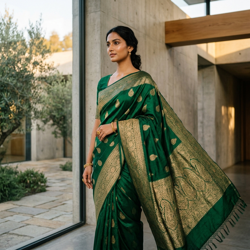 Emerald Grace Saree