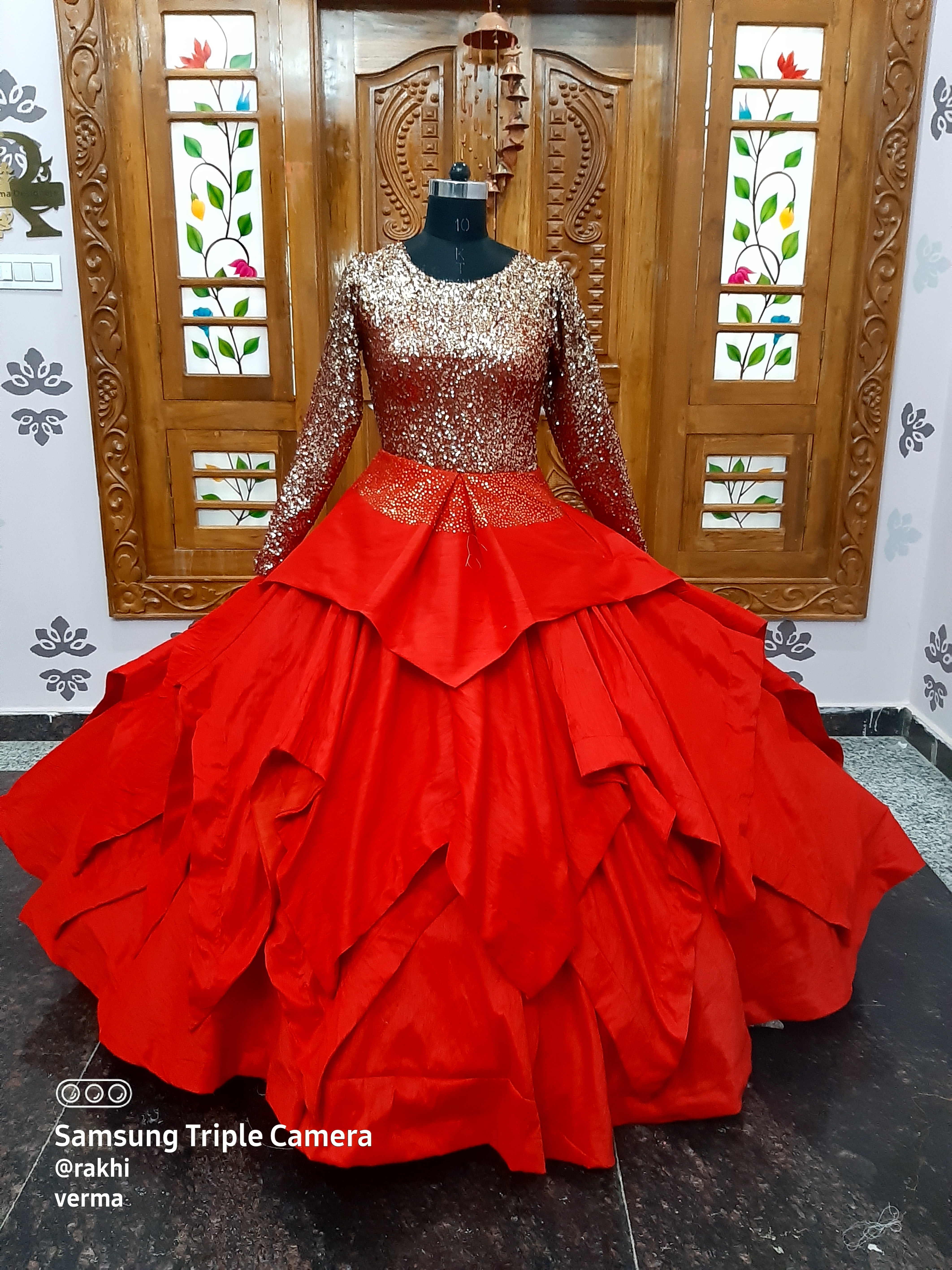 Red  gown