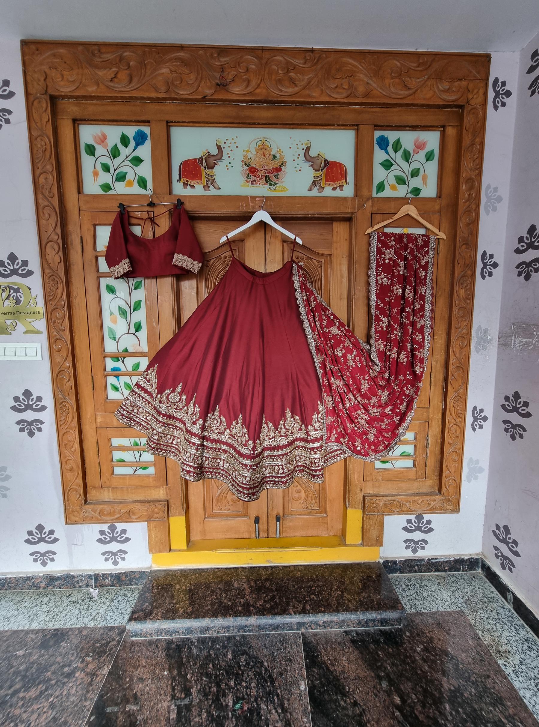 Maroon Lehenga