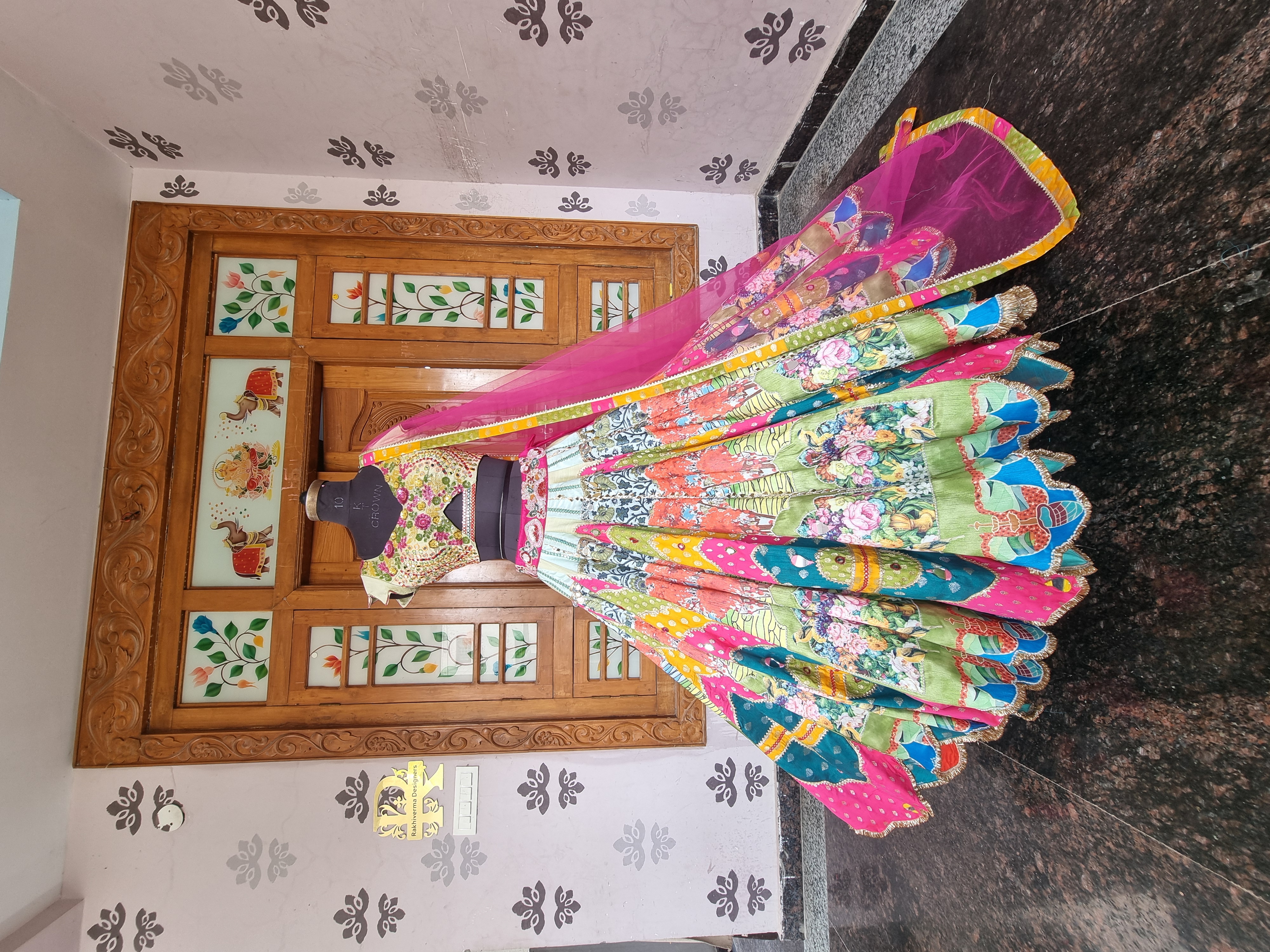 The Vrindavan Heritage – Liz Paul-Inspired Banarasi Lehenga Set