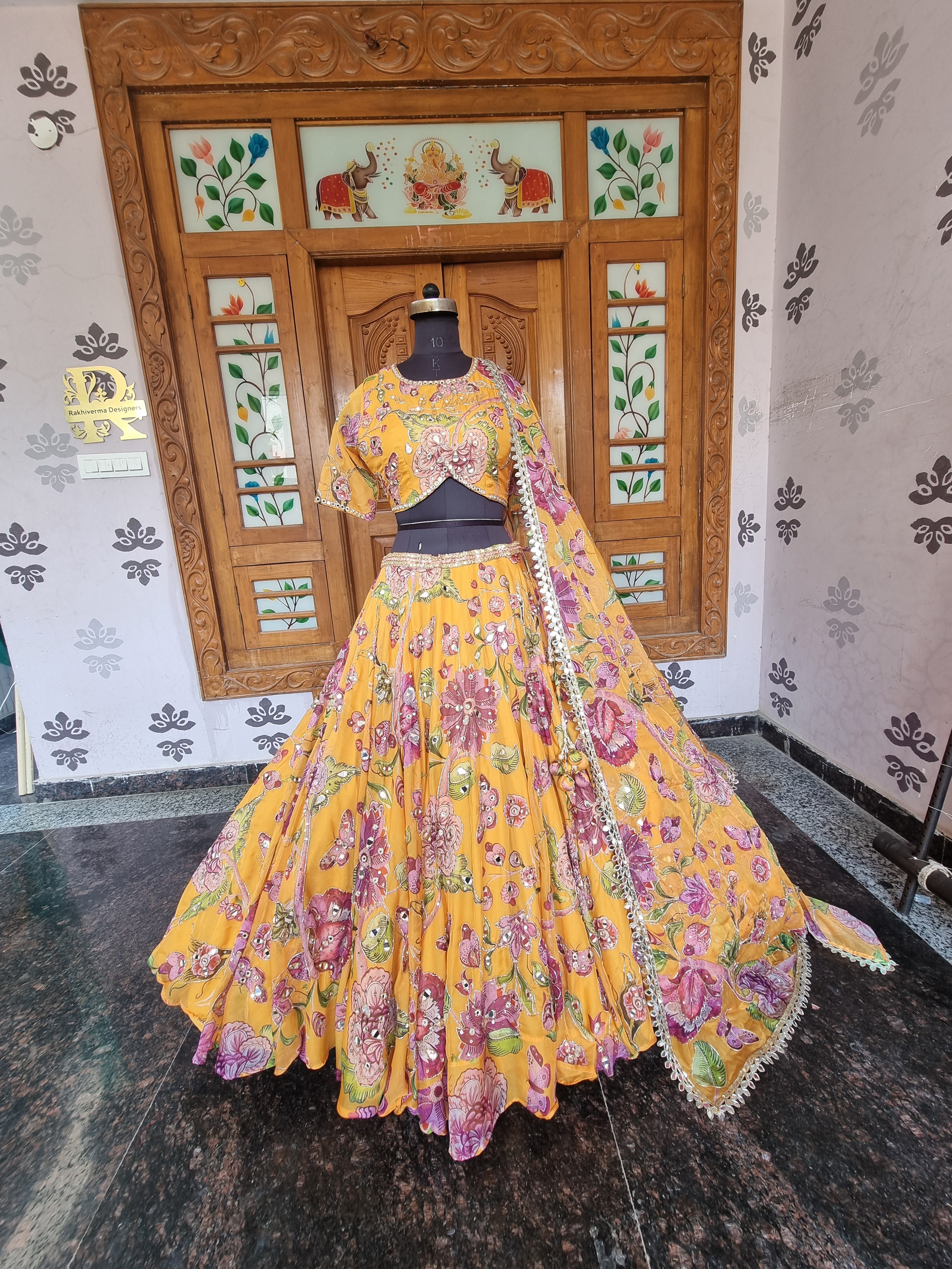 The Basant Mahima Mahajan-Inspired Mirror & Sequin Floral Lehenga