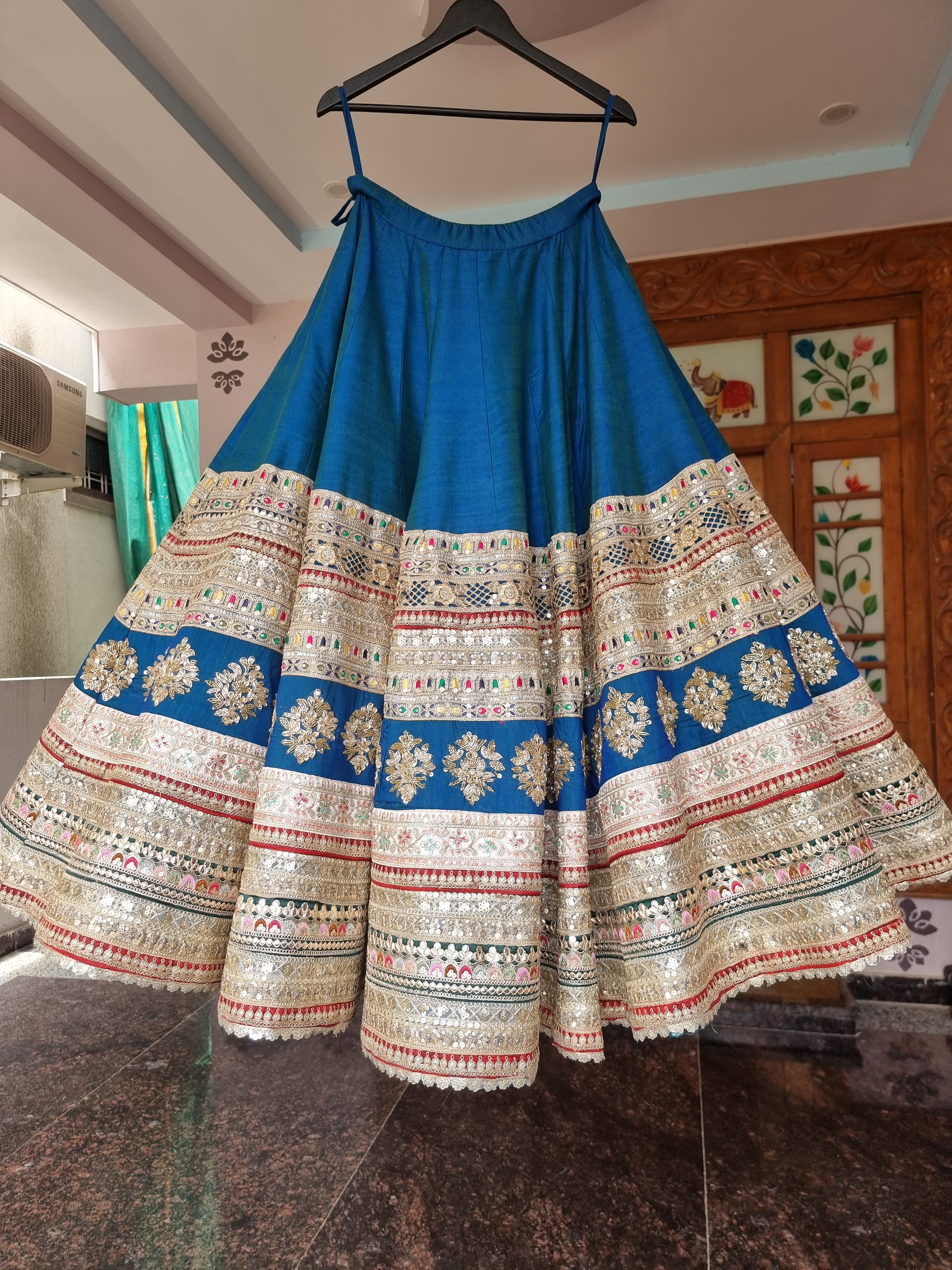 The Regal Azure – Sabyasachi Inspired Teal Lehenga