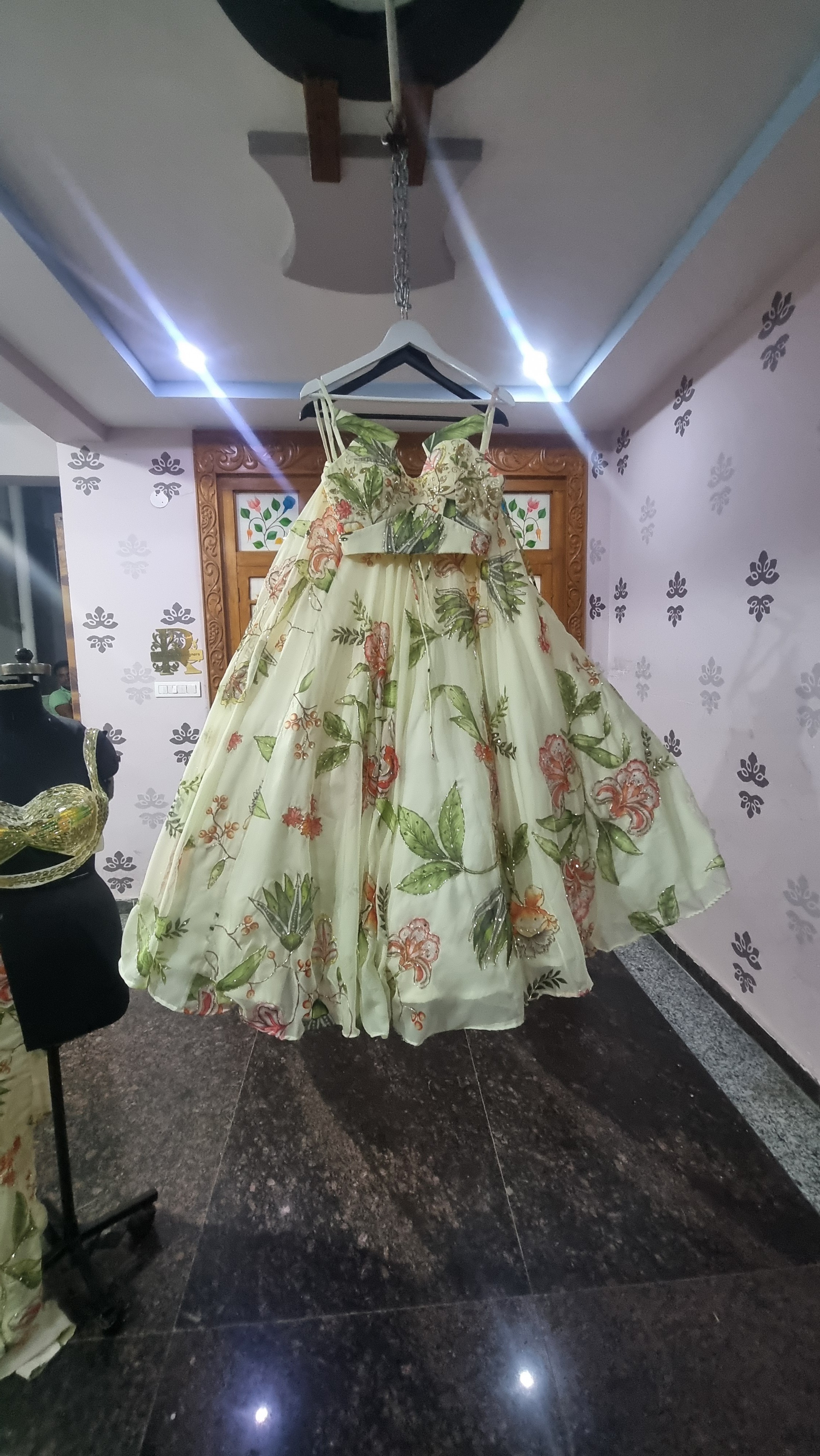 The Ivory Flora – Mahima Mahajan Inspired Off-White Organza Lehenga