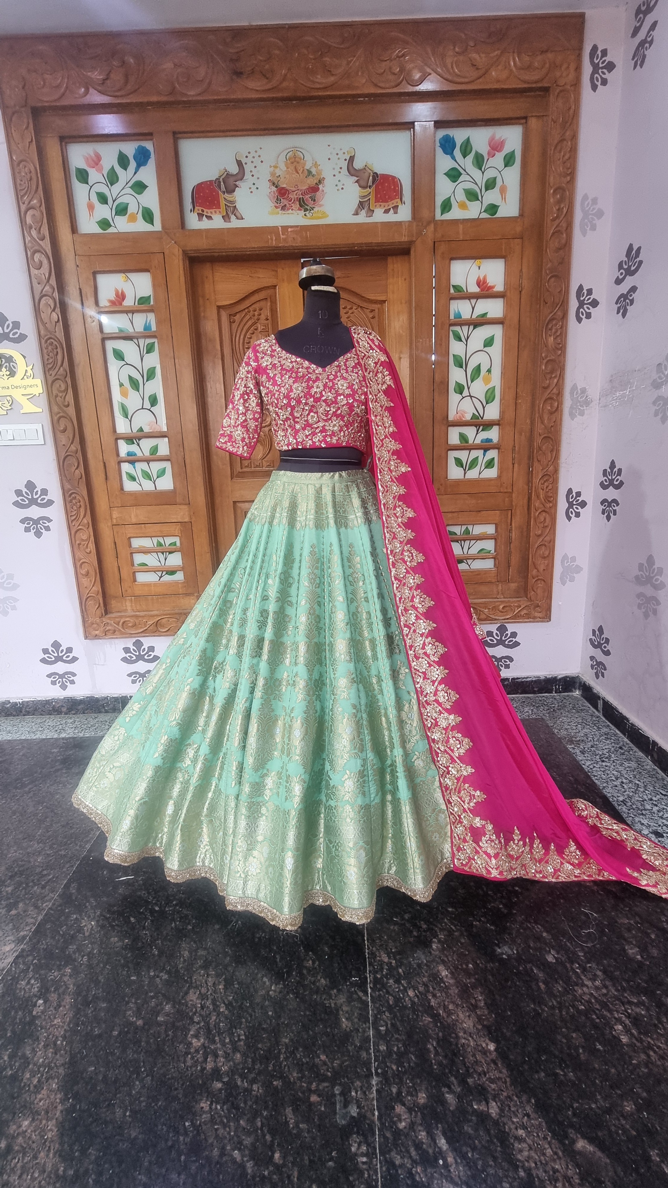 The Pista & Rani Heritage – Banarasi Kali Lehenga