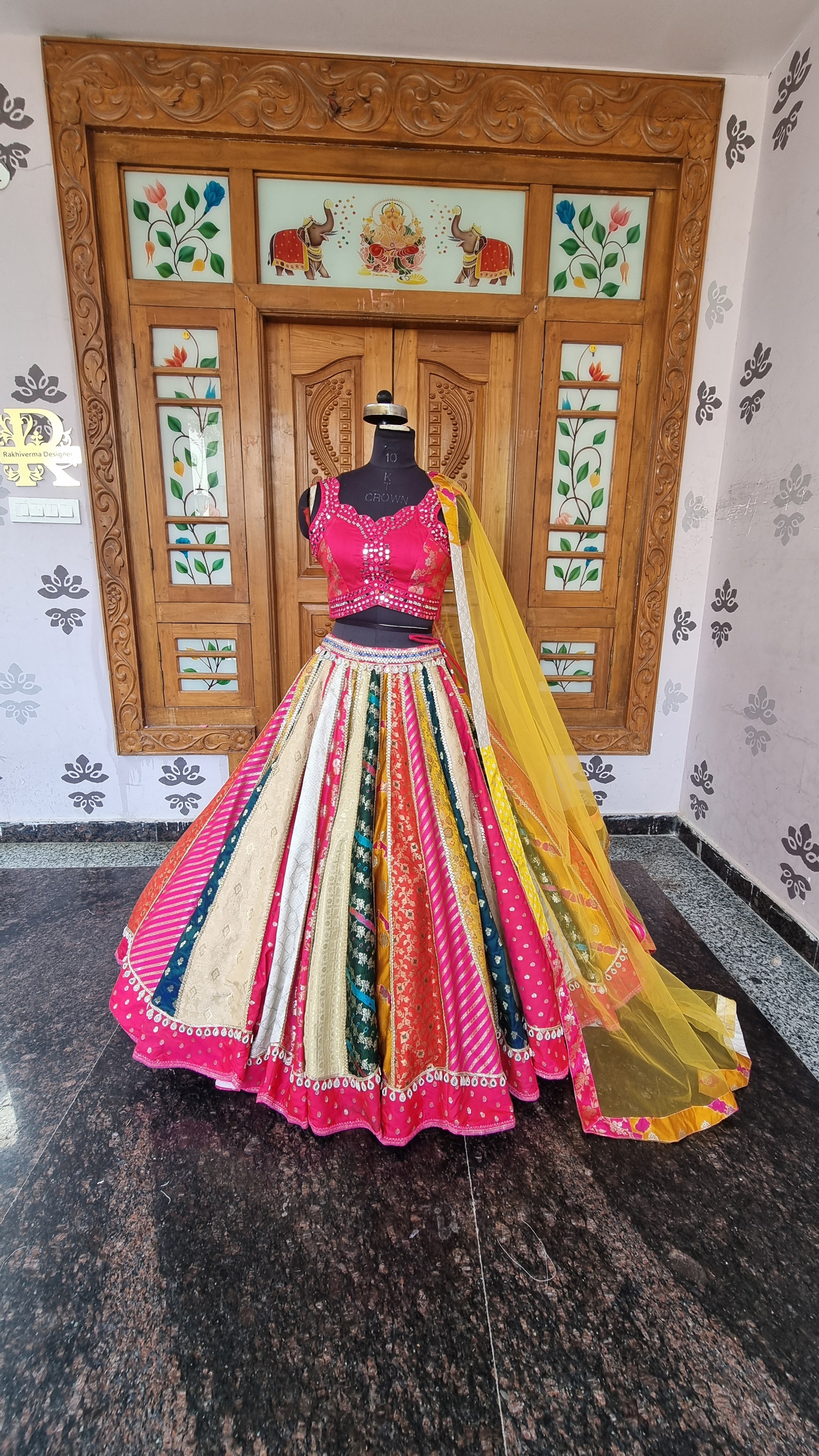 The Navadha Heritage – Multi-Color Banarasi Silk Lehenga
