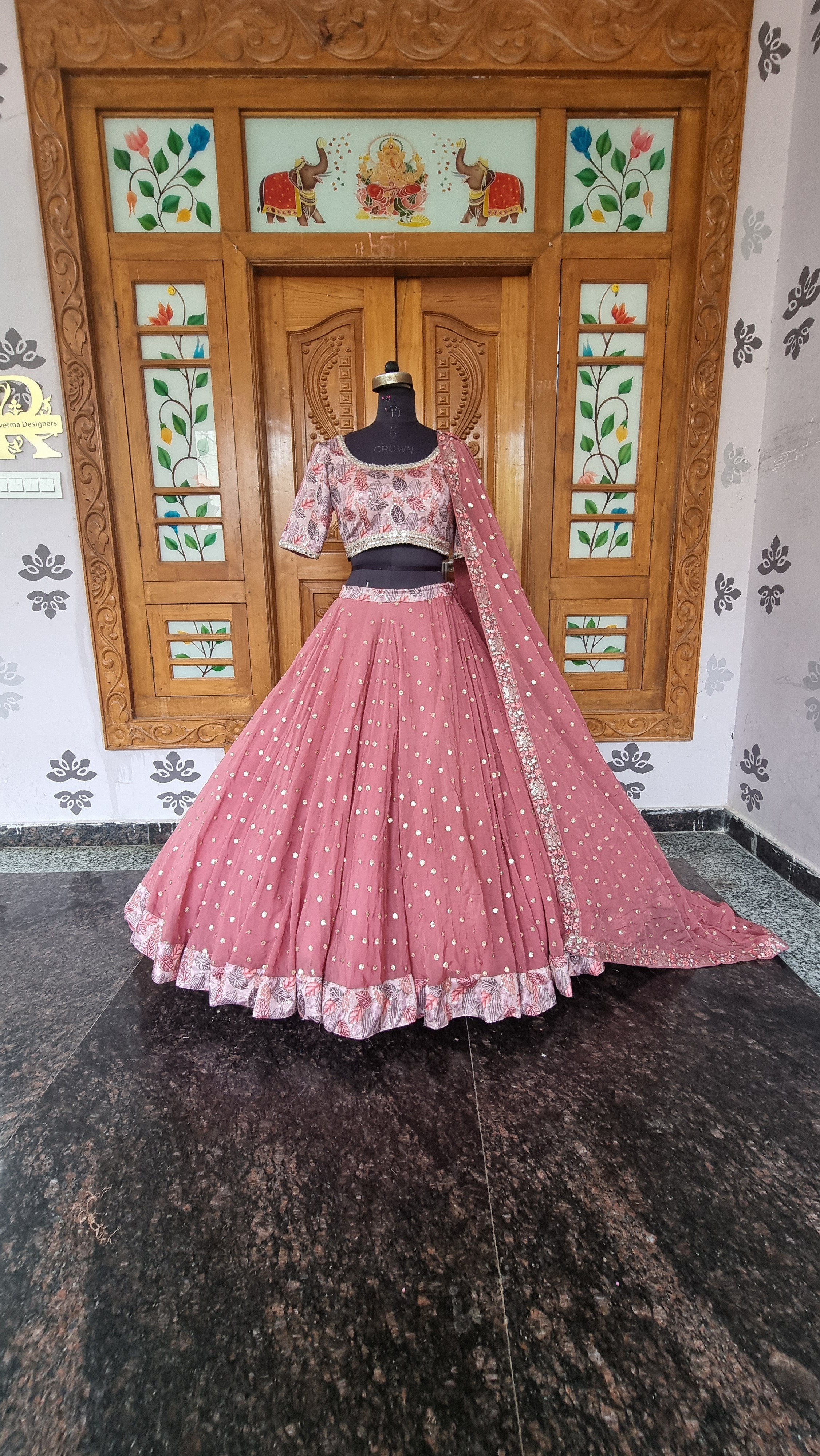 The Peach Blossom Sequence  Lehenga