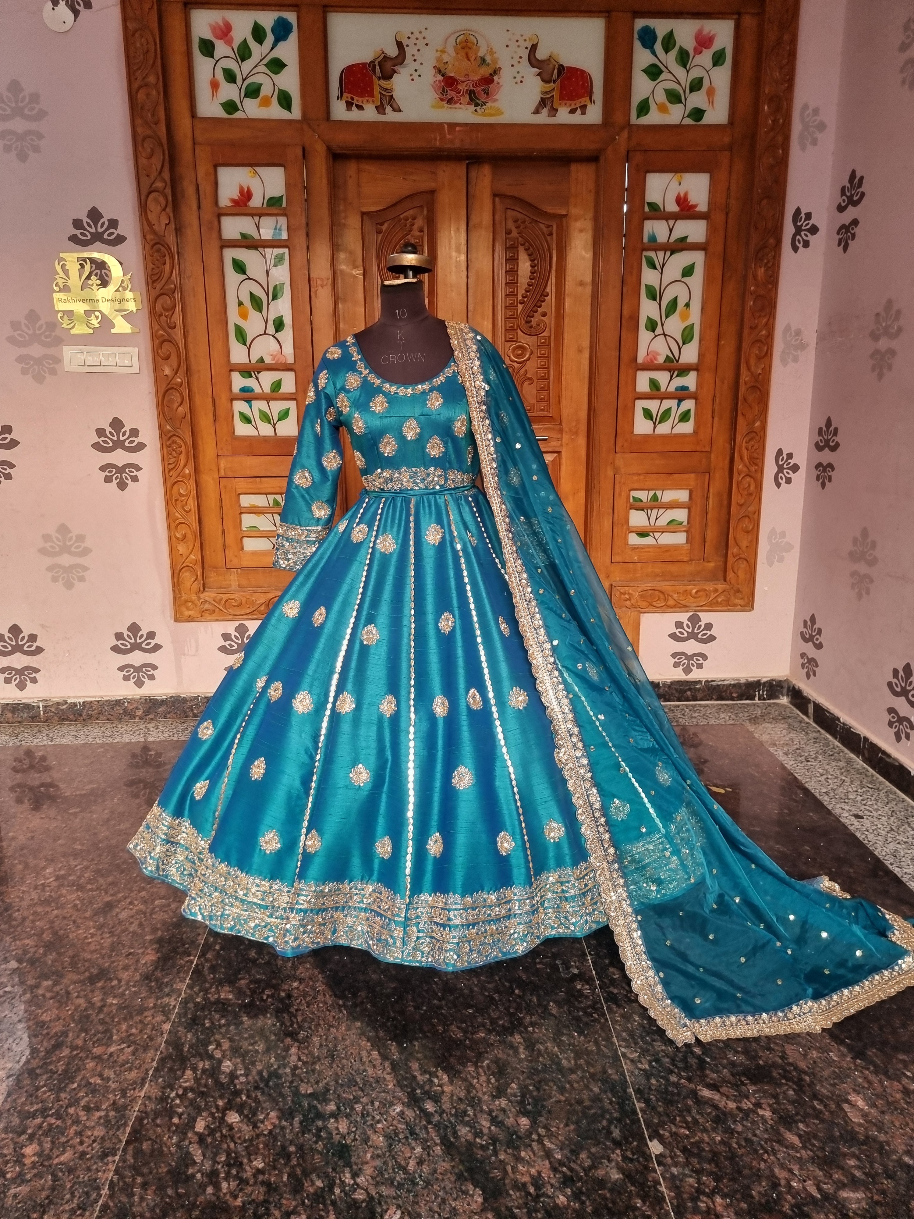 Tale Blue Bridal Lehenga