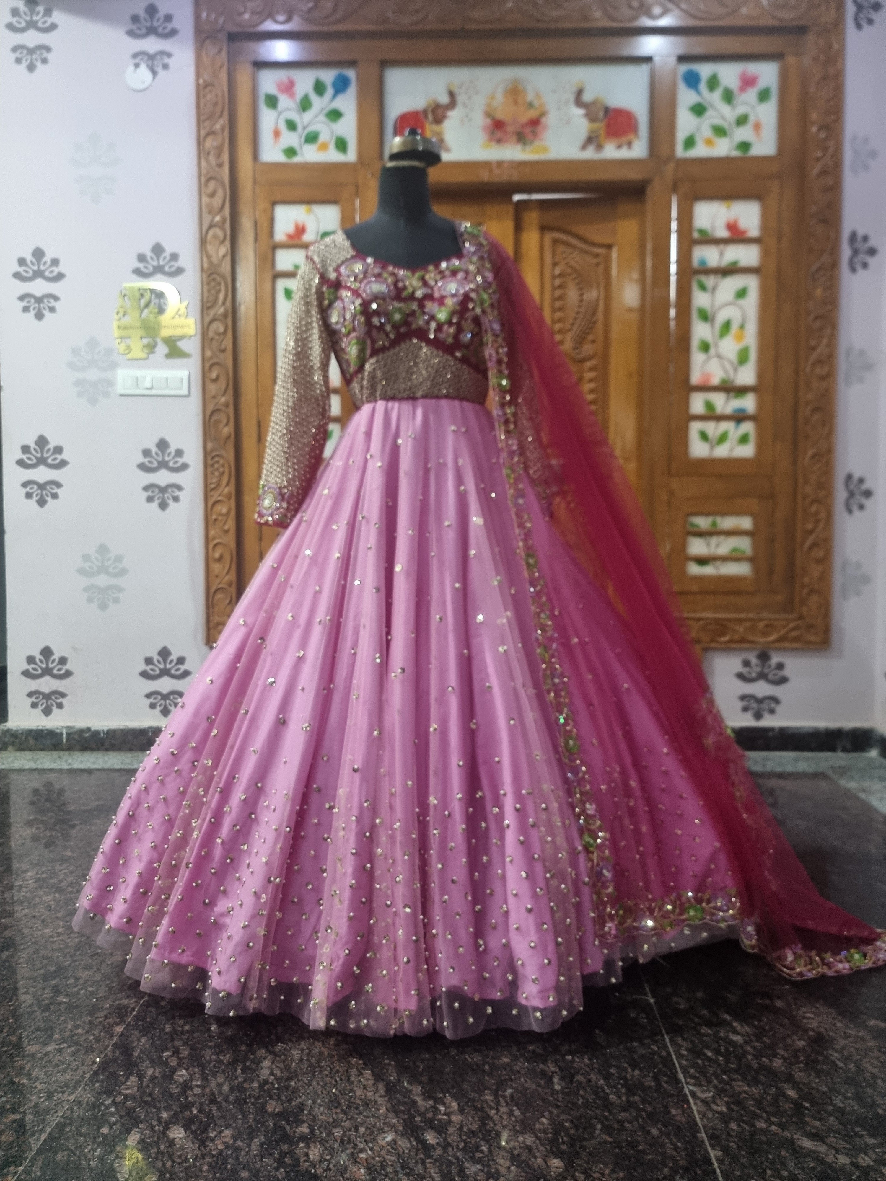 Classic Blossom Sequinned Gown