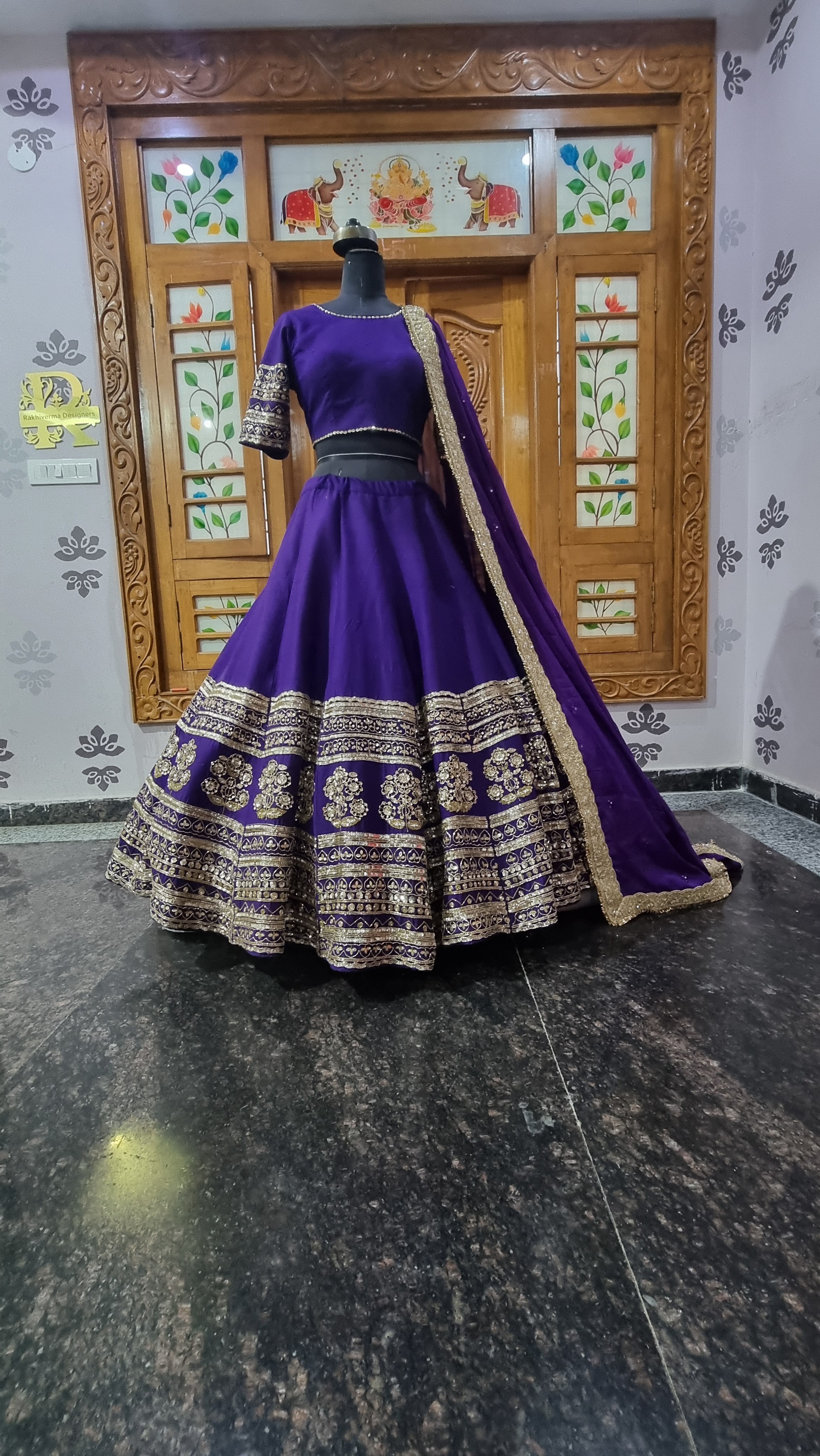 Sabyasachi Inspired Purple Heritage Lehenga