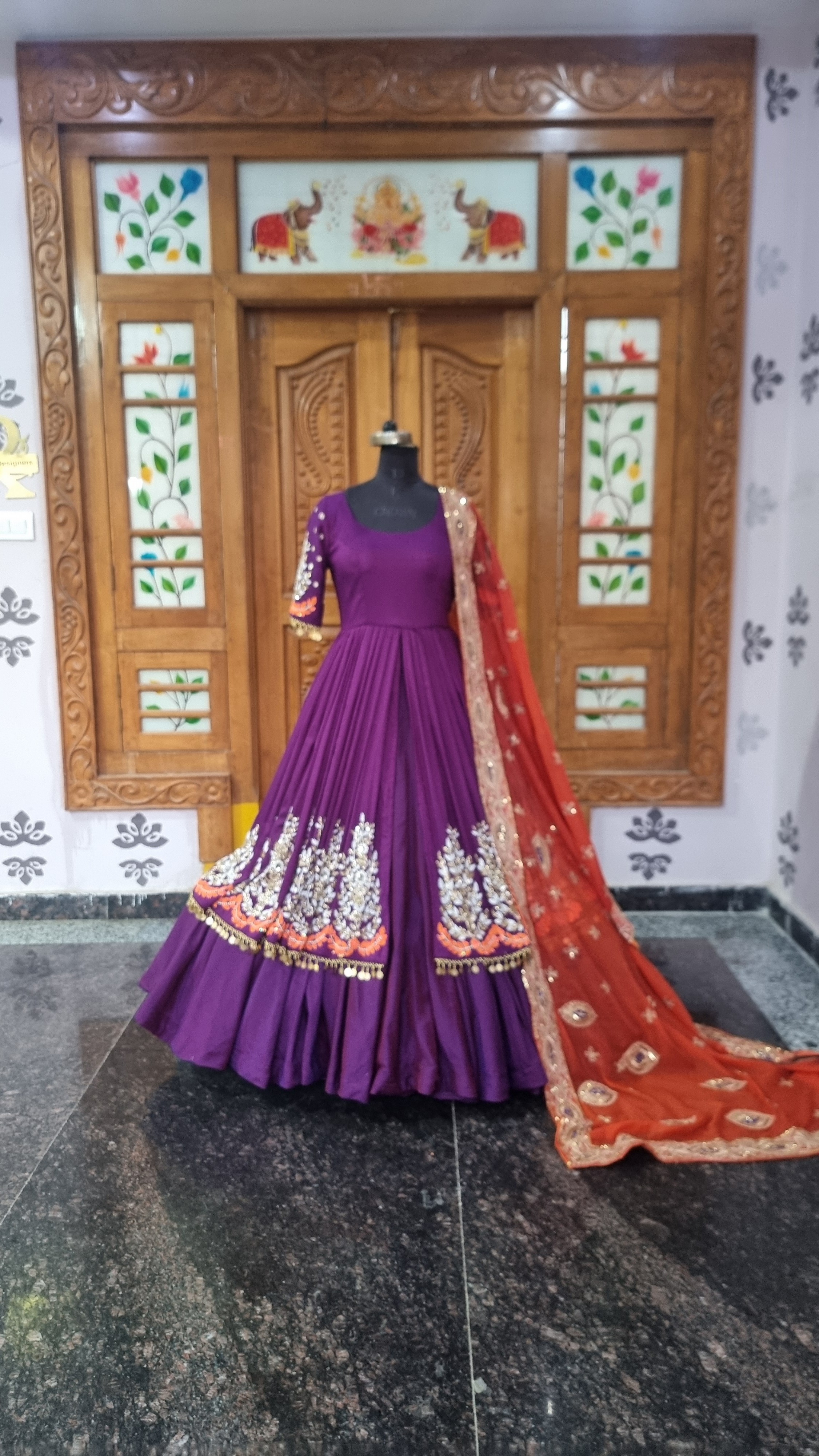 The Anu-Inspired Purple Jacket Lehenga Set
