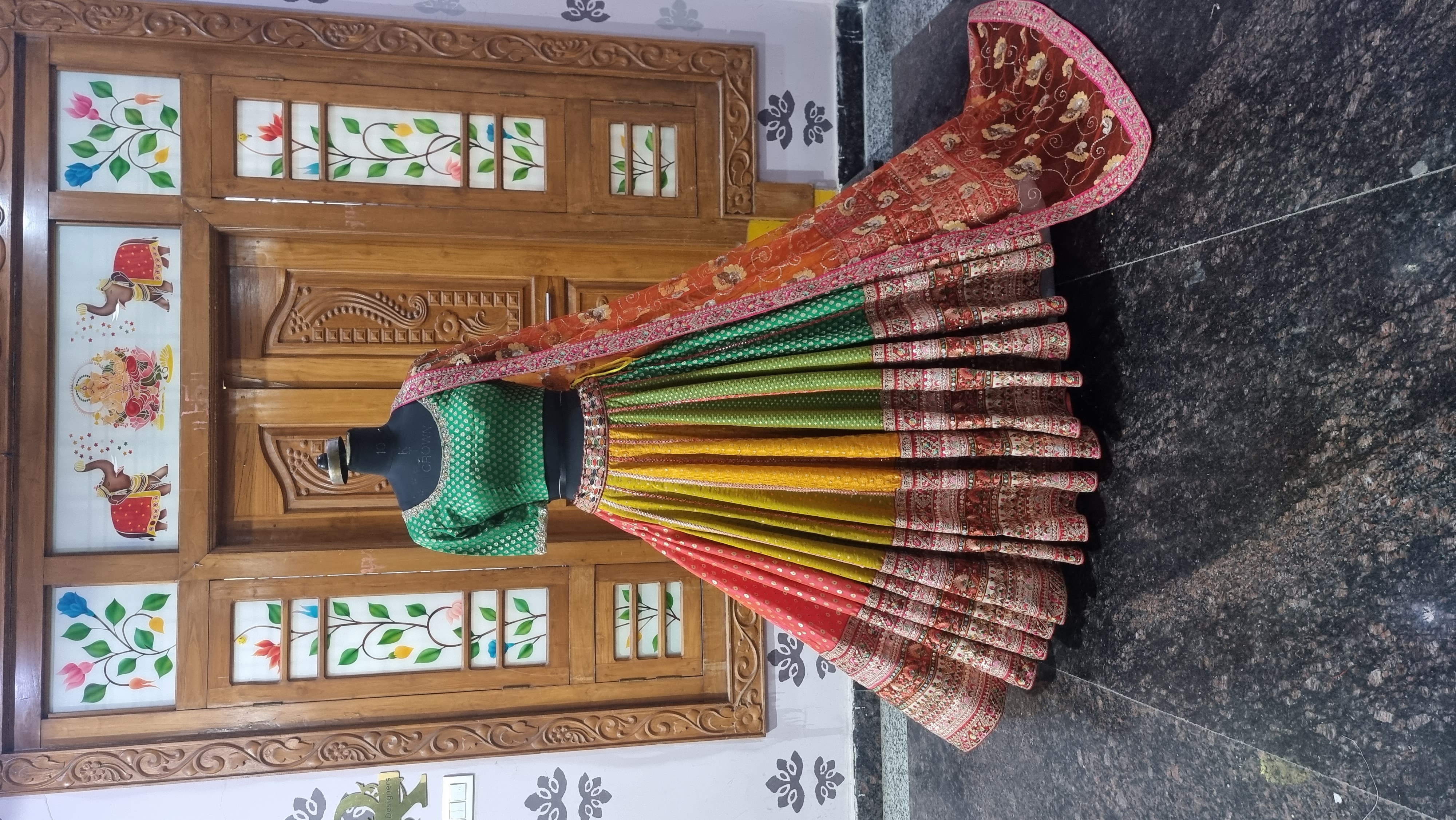 The Guldasta Heritage – Sabyasachi-Inspired Multi-Panel Banarasi Silk Lehenga