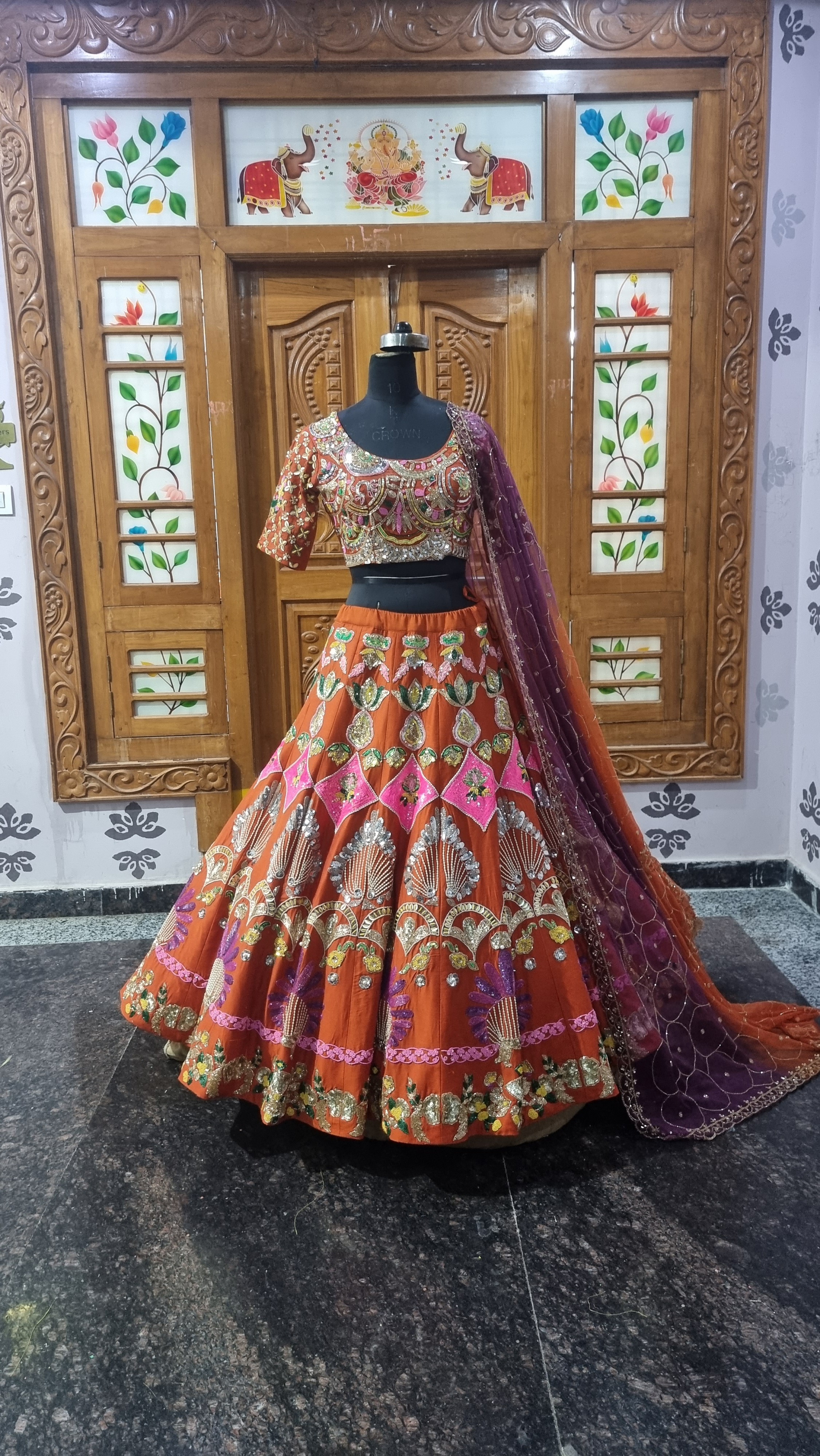 The Shahi Noor Zardozi Bridal Lehenga
