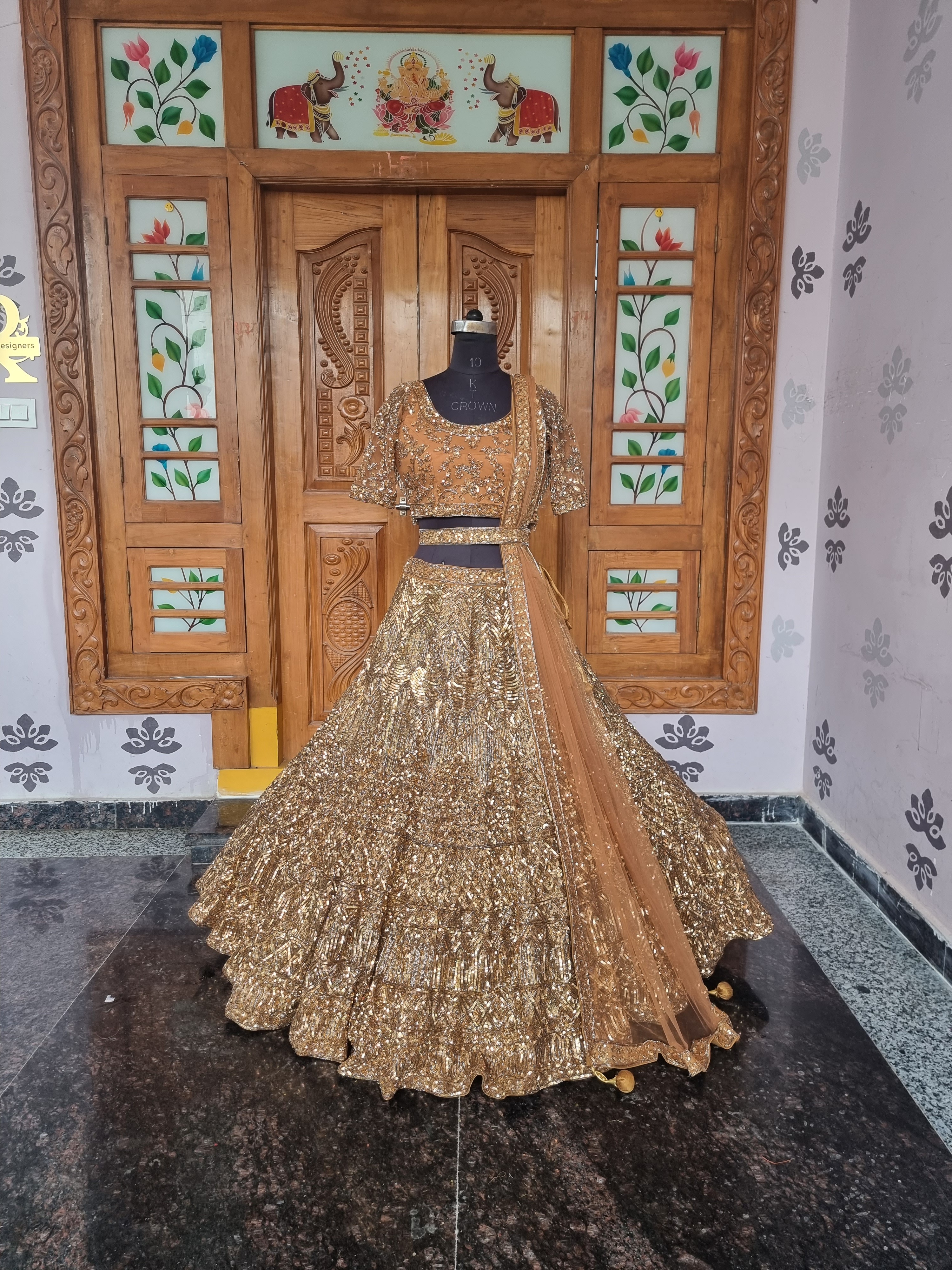 The Mehrunissa Imperial Gold Bridal Lehenga