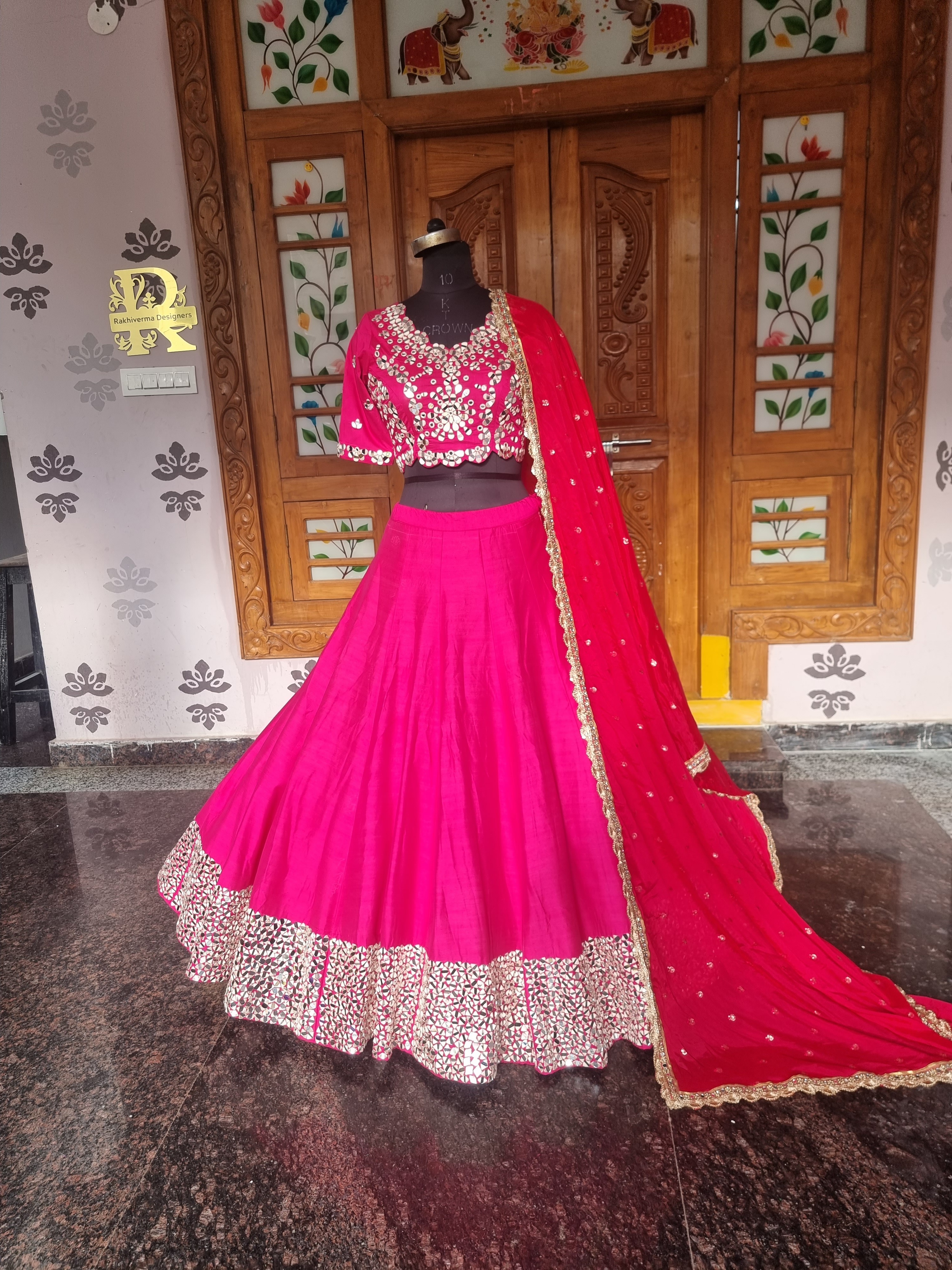 The Inaayat Mirror Work Bridal Lehenga
