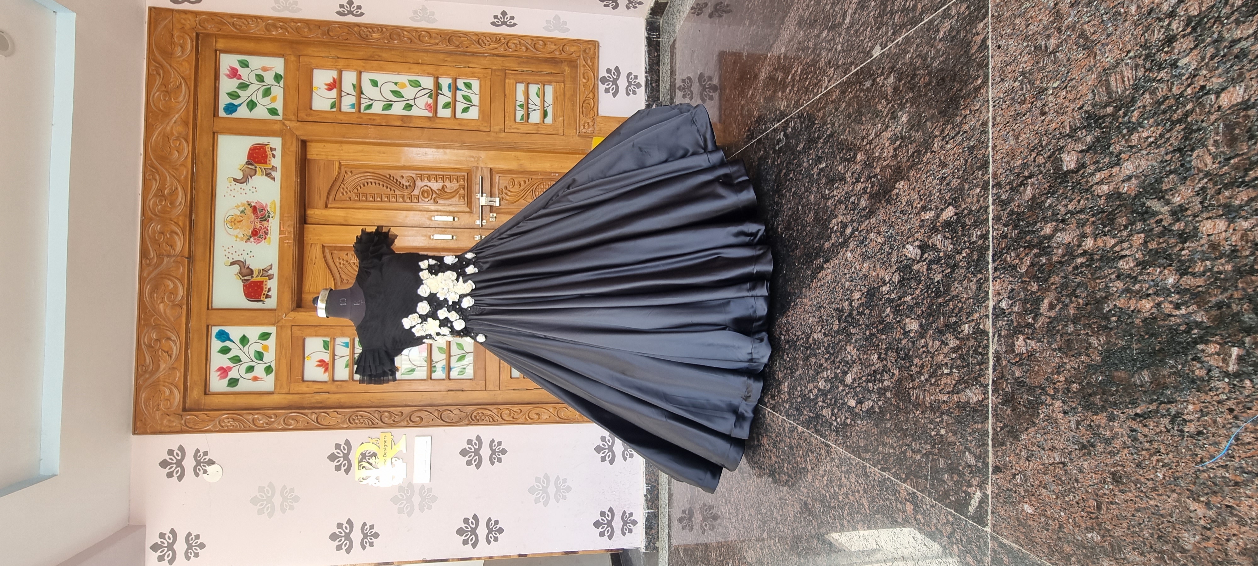 Midnight Noir Hand-Embellished Lehenga or Onyx Blossom Zardozi Lehenga