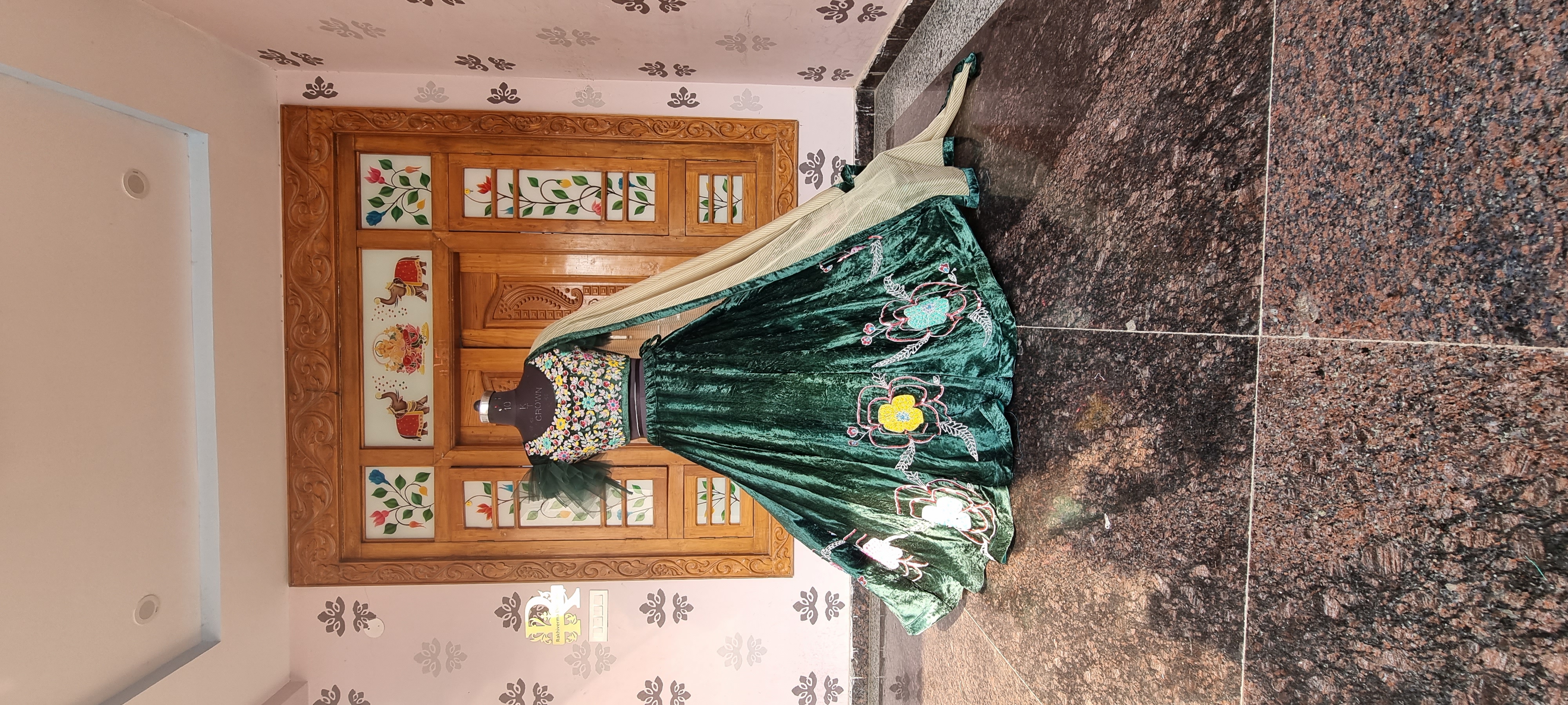 https://rakhivermadesigners.com/product/the-royal-peacock-velvet-lehenga