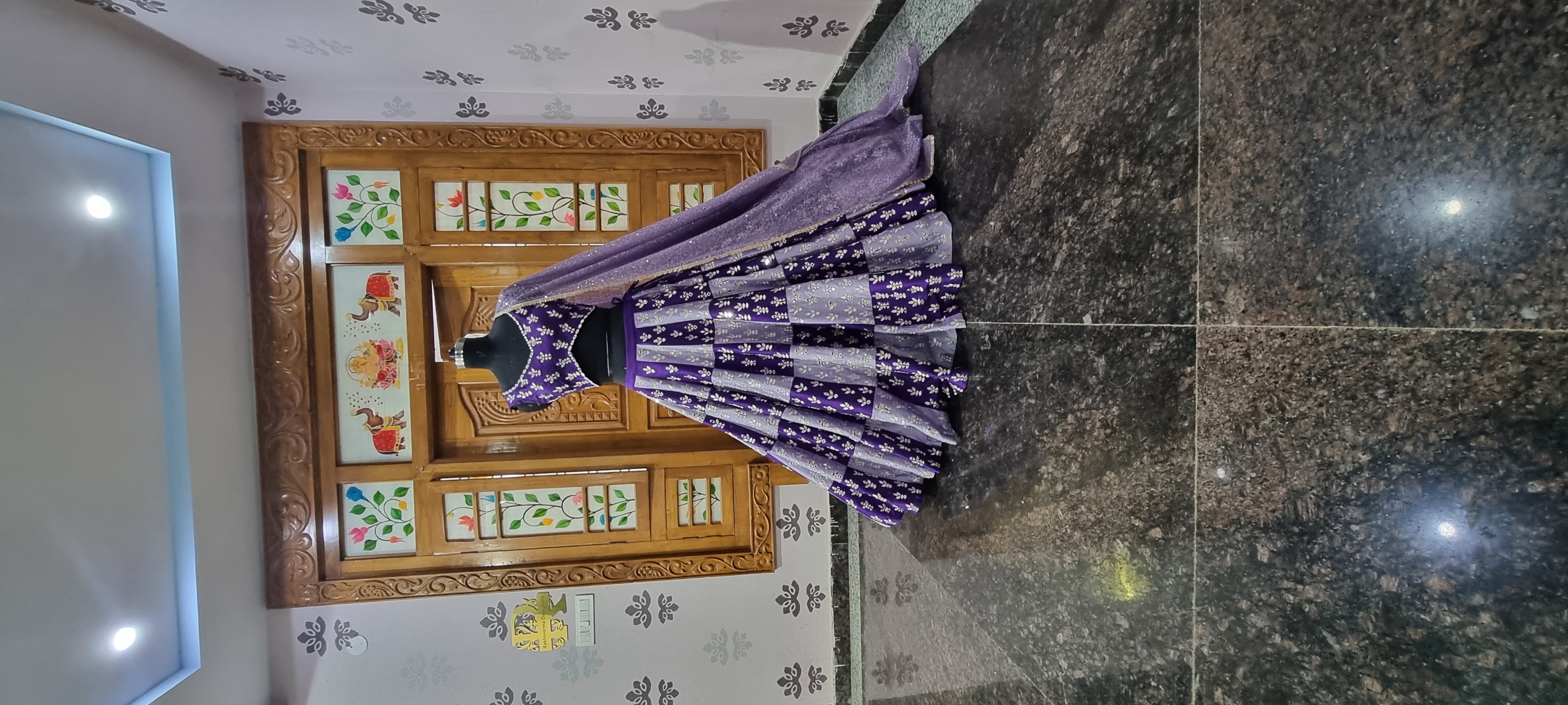 Amethyst Orchid: Hand-Embroidered Purple and Lavender Lehenga