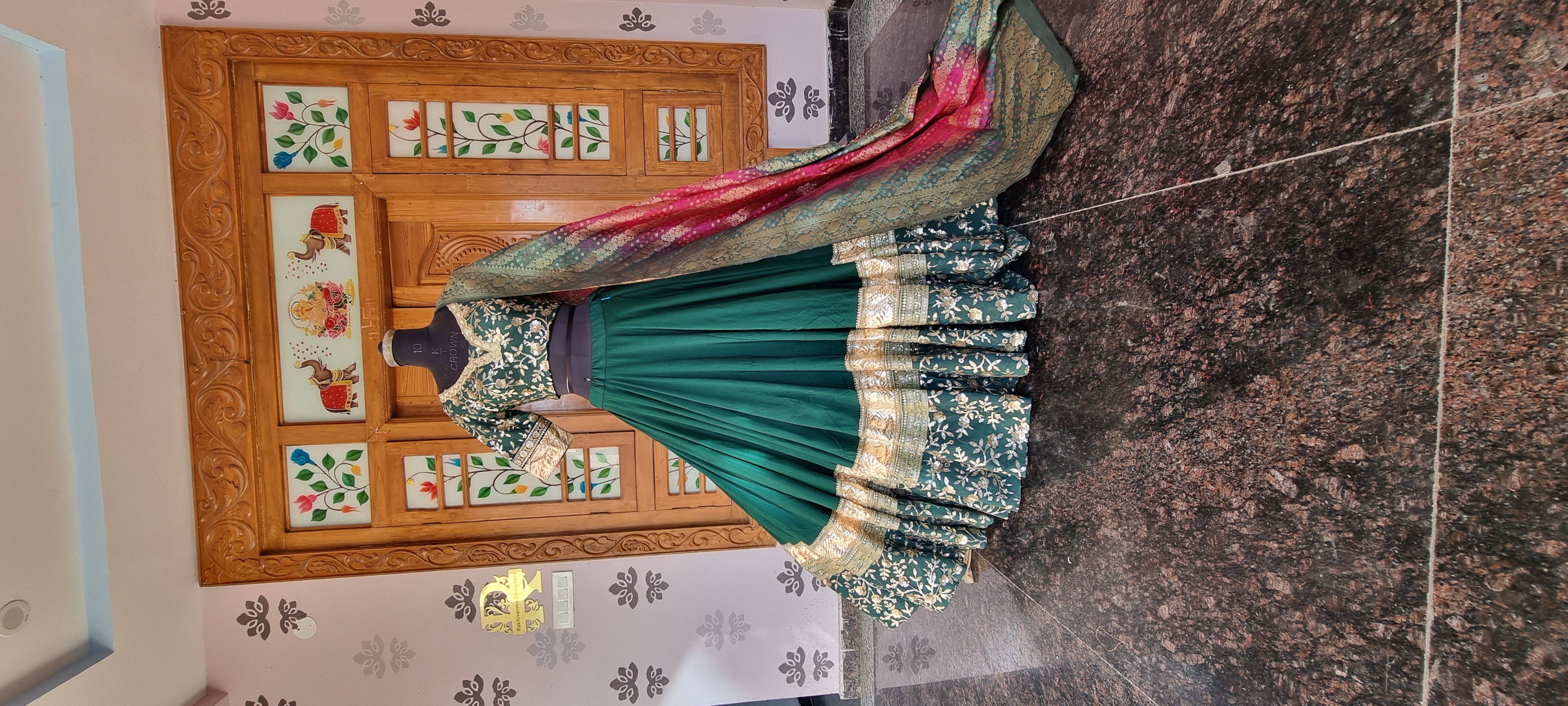 The Emerald Nizam Mughal Heritage Lehenga
