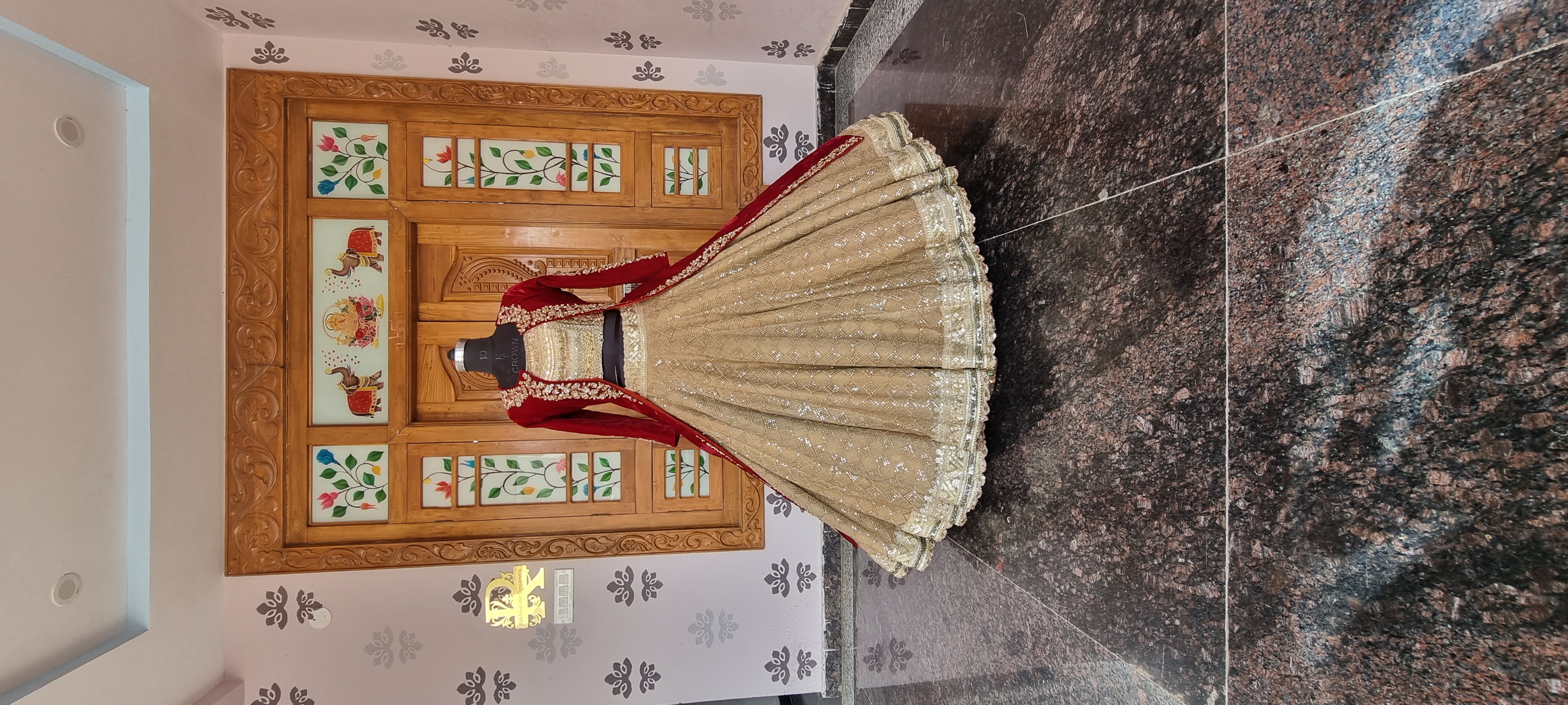 The Noor-e-Jehan Velvet Jacket Lehenga Set