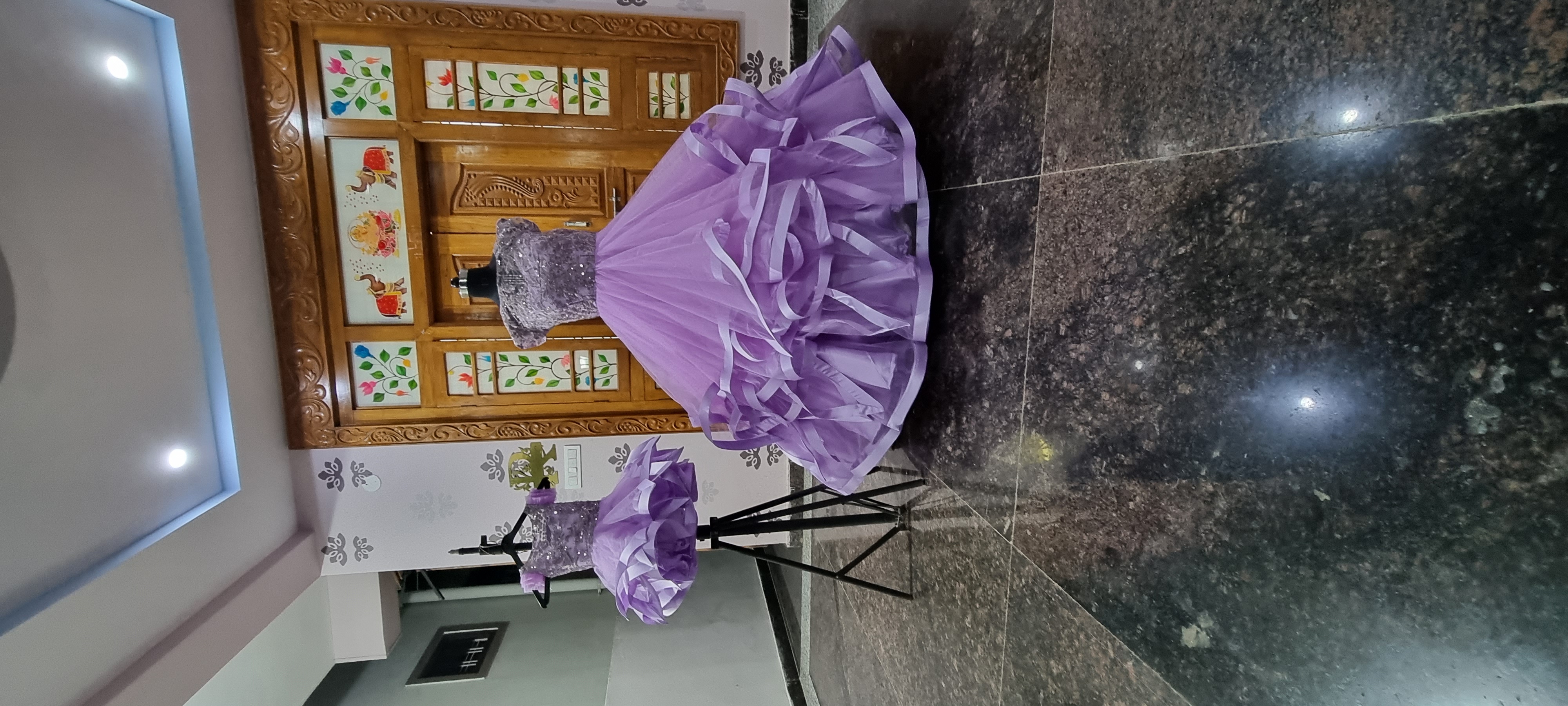 The Lavender Dream Sculpted Tiered Ball Gown Set