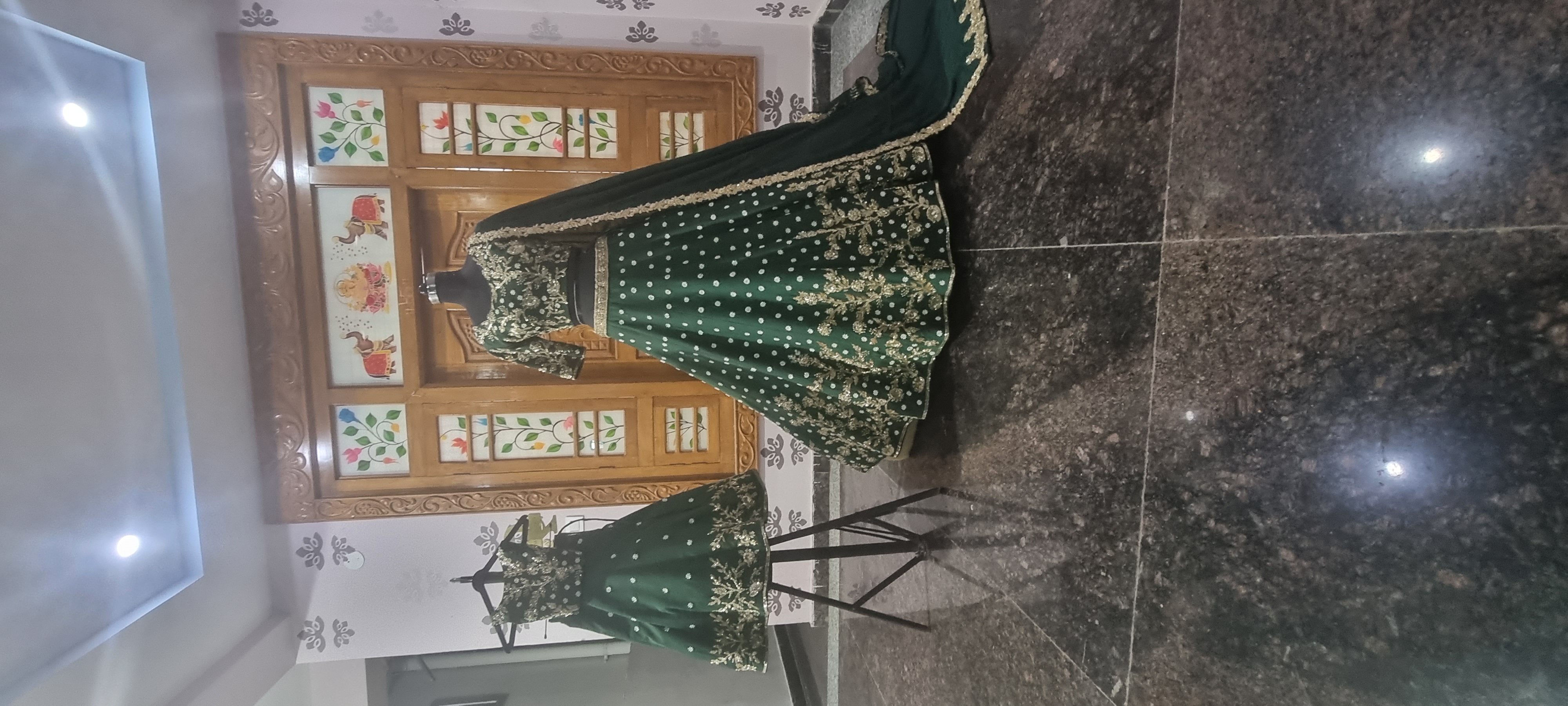 The Emerald Heritage Zardozi Bridal Lehenga Set