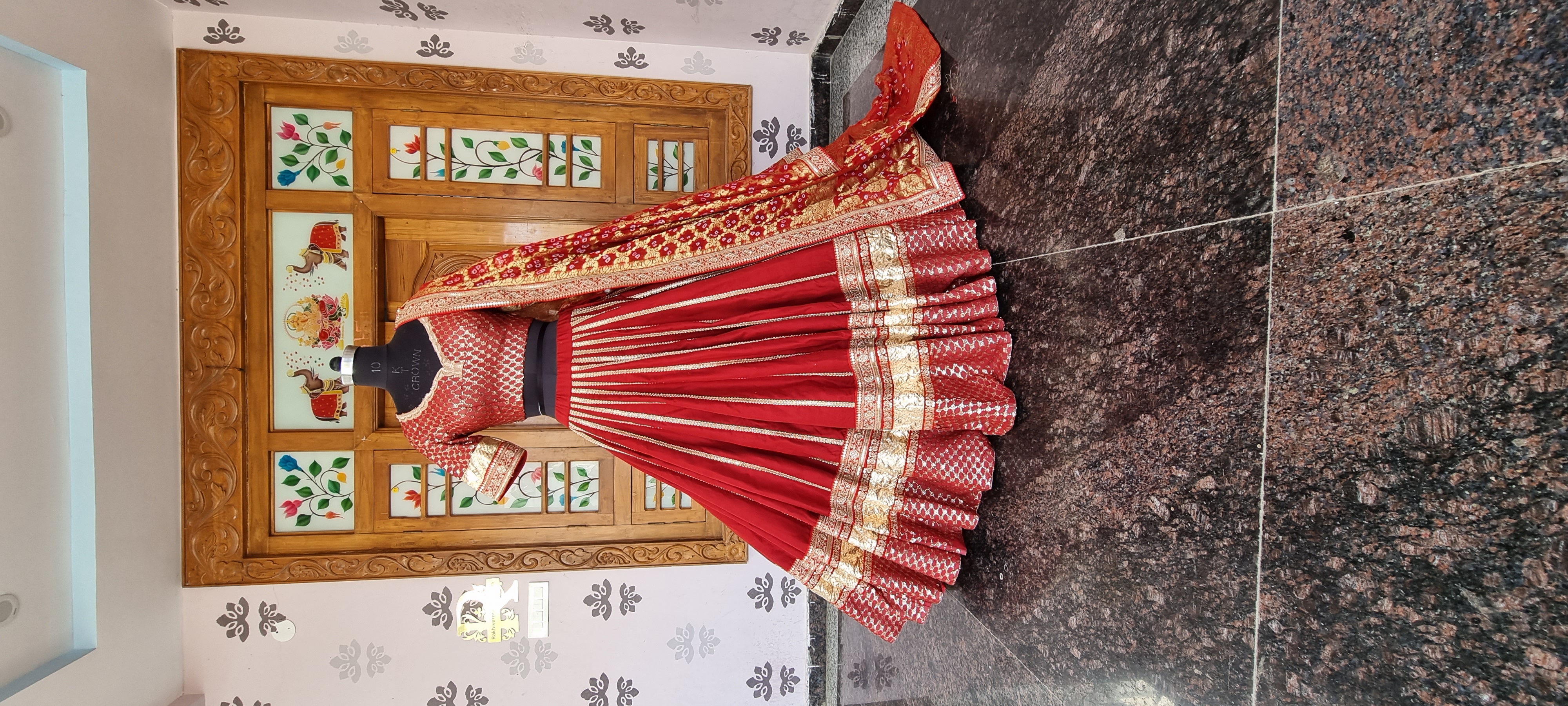 RED LEHENGA 1