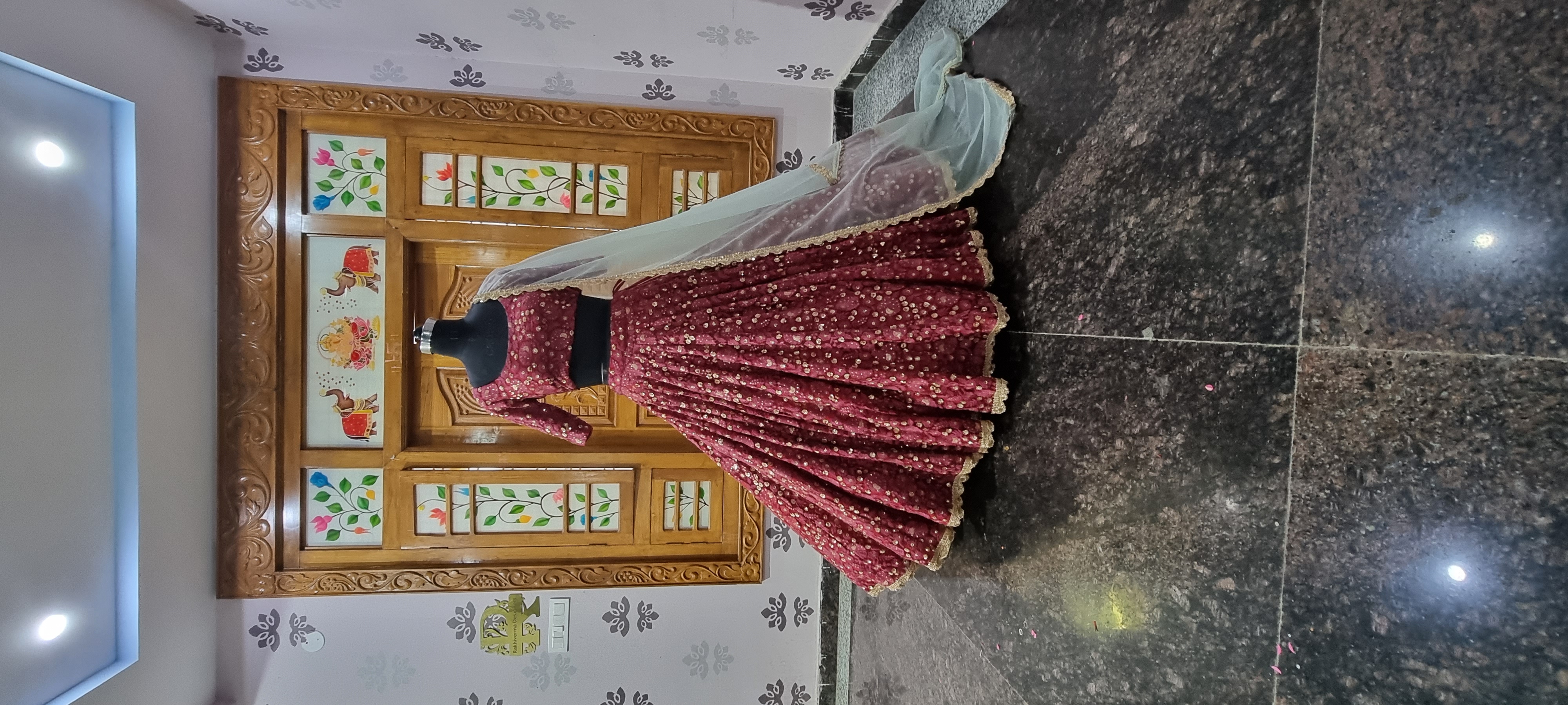 The Royal Gulzar Chikankari & Aari Embroidered Lehenga